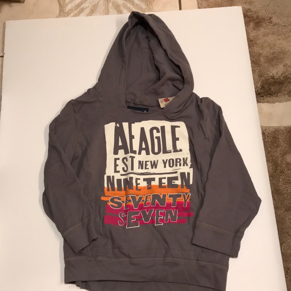 NWT American Eagle hoodie XL gray soft - Picture 2 of 8